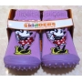 SKIDDER MINNIE PURPLE SHOE SOCK-GIRL SKIDDER MINNIE PURPLE SHOE SOCK-GIRL